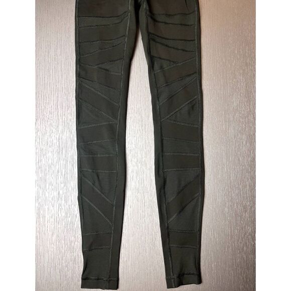 Lululemon Wunder Under Hi-Rise Tech Mesh 28" Dark Olive Size 2 New - Picture 2 of 7